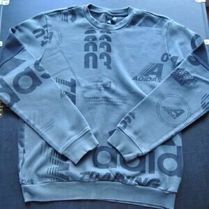 Adidas Training Medium Gray Crewneck Sweater w/ Cool Design